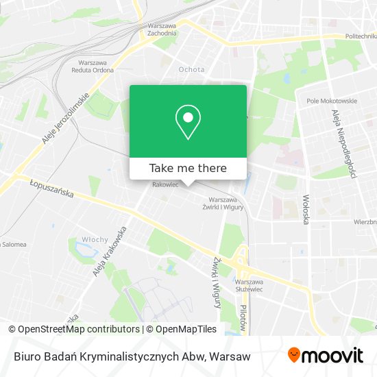 Biuro Badań Kryminalistycznych Abw map