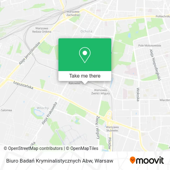 Biuro Badań Kryminalistycznych Abw map