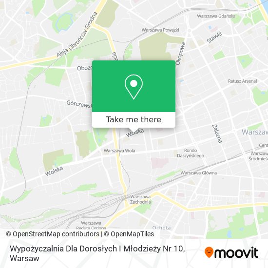 Wypożyczalnia Dla Dorosłych I Młodzieży Nr 10 map