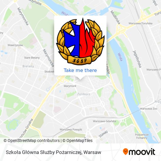 Карта Szkoła Główna Służby Pożarniczej