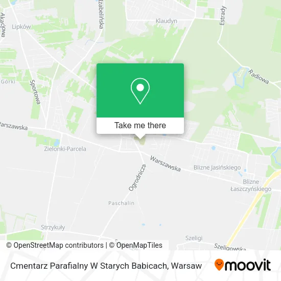 Карта Cmentarz Parafialny W Starych Babicach