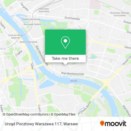 Urząd Pocztowy Warszawa 117 map