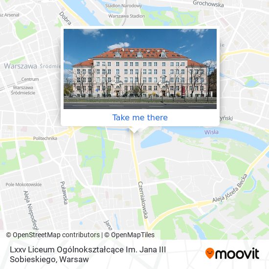 Lxxv Liceum Ogólnokształcące Im. Jana III Sobieskiego map