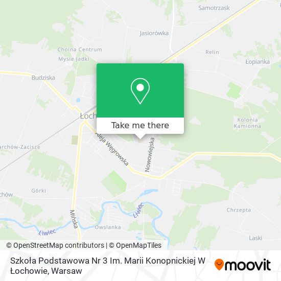 Szkoła Podstawowa Nr 3 Im. Marii Konopnickiej W Łochowie map