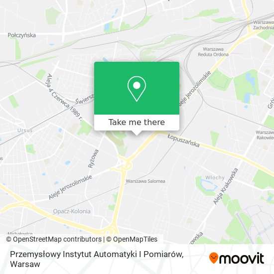 Карта Przemysłowy Instytut Automatyki I Pomiarów