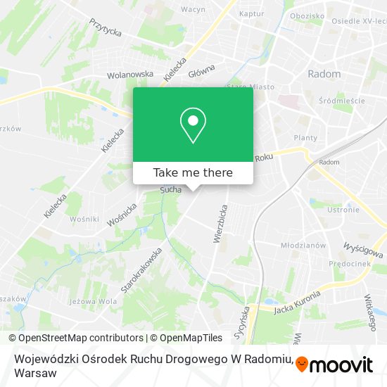 Wojewódzki Ośrodek Ruchu Drogowego W Radomiu map