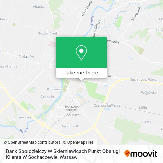 Bank Spółdzielczy W Skierniewicach Punkt Obsługi Klienta W Sochaczewie map