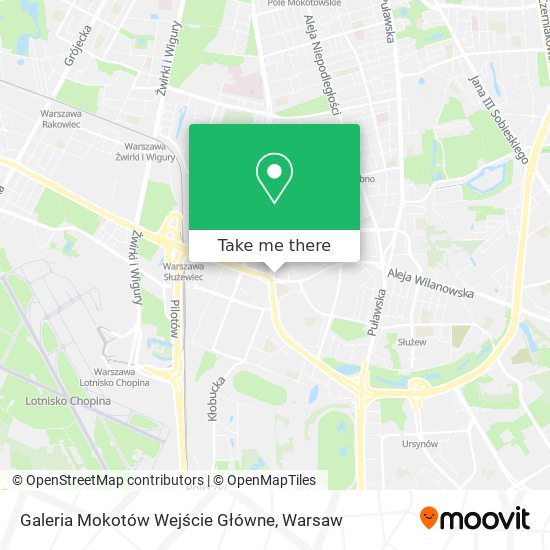 Galeria Mokotów Wejście Główne map