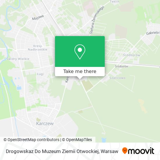 Drogowskaz Do Muzeum Ziemii Otwockiej map