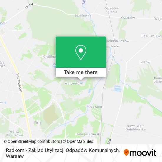 Radkom - Zakład Utylizacji Odpadów Komunalnych map