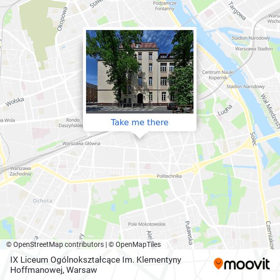 IX Liceum Ogólnokształcące Im. Klementyny Hoffmanowej map