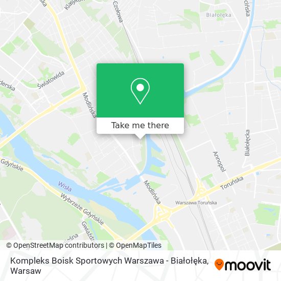 Карта Kompleks Boisk Sportowych Warszawa - Białołęka