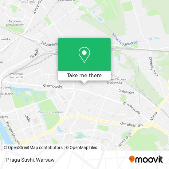 Praga Sushi map