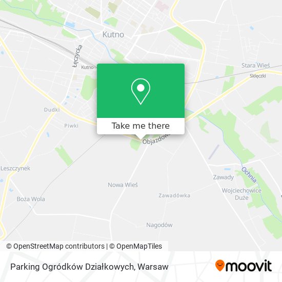 Parking Ogródków Działkowych map