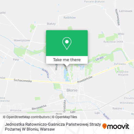 Jednostka Ratowniczo-Gaśnicza Państwowej Straży Pożarnej W Błoniu map