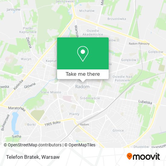 Telefon Bratek map