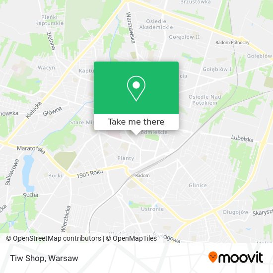 Tiw Shop map