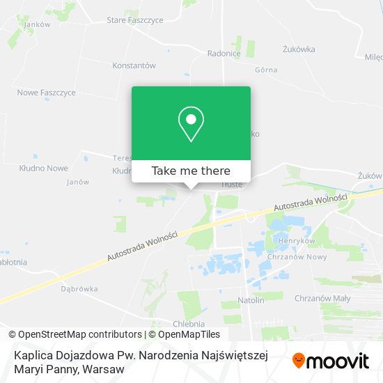 Kaplica Dojazdowa Pw. Narodzenia Najświętszej Maryi Panny map