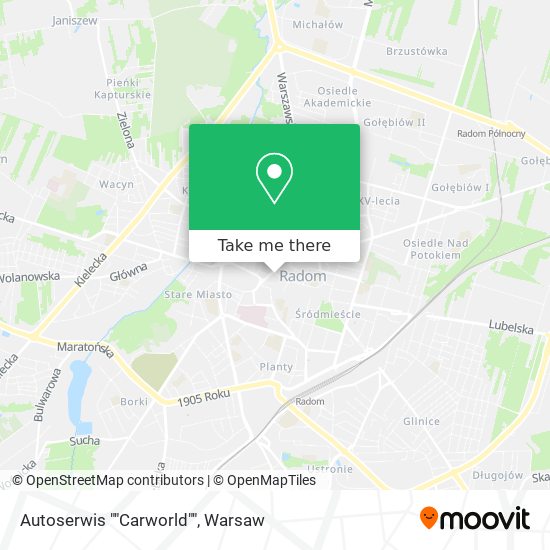 Autoserwis ""Carworld"" map