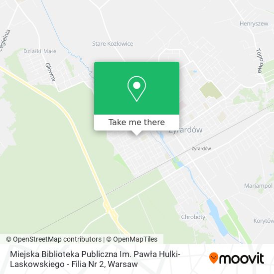 Miejska Biblioteka Publiczna Im. Pawła Hulki-Laskowskiego - Filia Nr 2 map