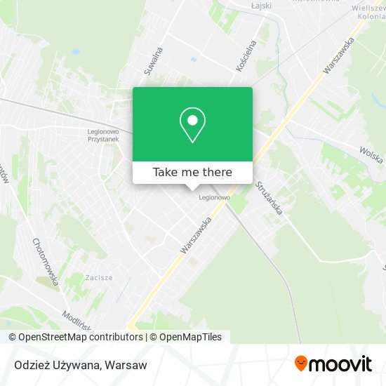 Odzież Używana map