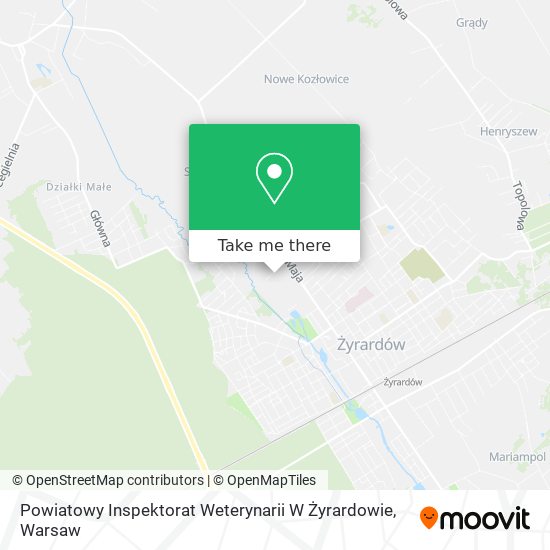 Powiatowy Inspektorat Weterynarii W Żyrardowie map