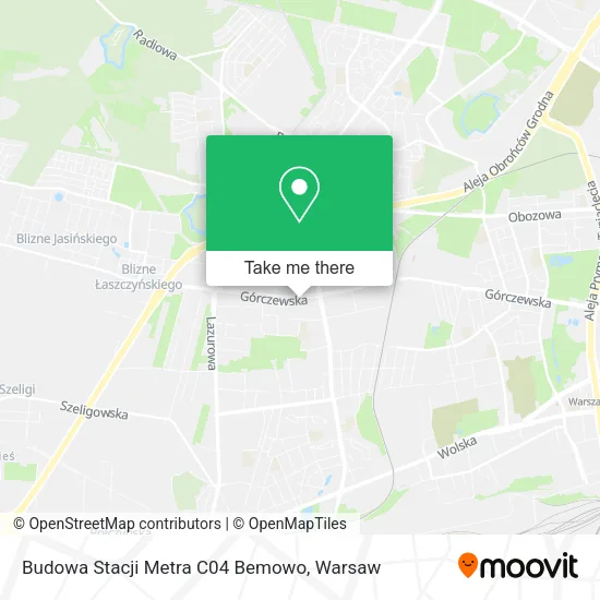 Budowa Stacji Metra C04 Bemowo map