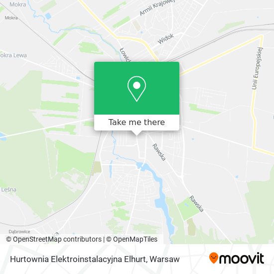 Hurtownia Elektroinstalacyjna Elhurt map