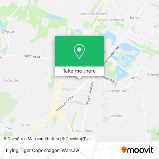 Flying Tiger Copenhagen map