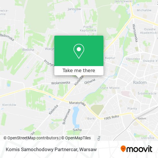 Komis Samochodowy Partnercar map