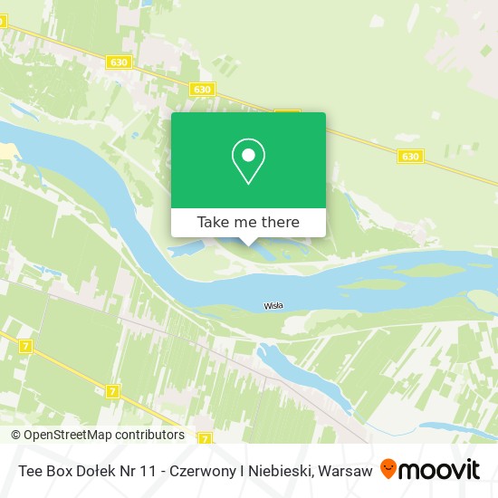 Tee Box Dołek Nr 11 - Czerwony I Niebieski map