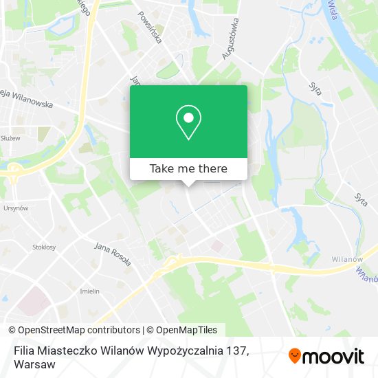 Карта Filia Miasteczko Wilanów Wypożyczalnia 137