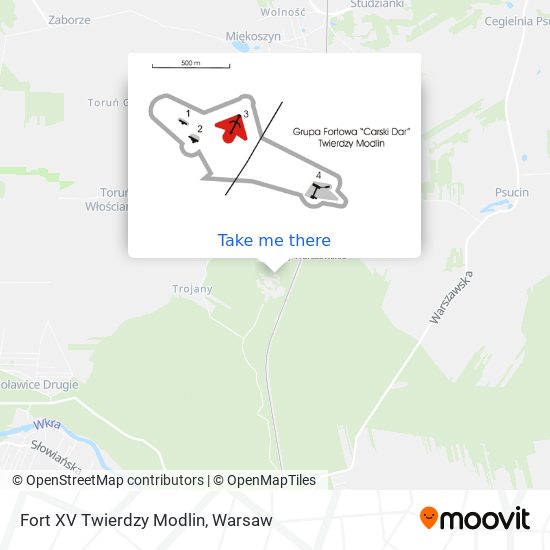 Fort XV Twierdzy Modlin map