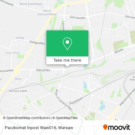 Paczkomat Inpost Waw016 map