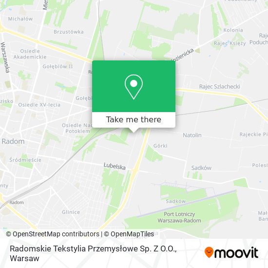 Карта Radomskie Tekstylia Przemysłowe Sp. Z O.O.