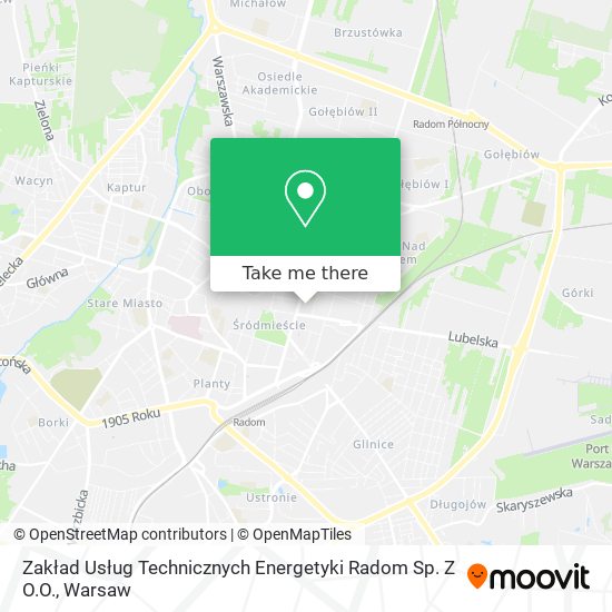 Zakład Usług Technicznych Energetyki Radom Sp. Z O.O. map