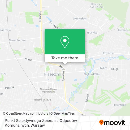 Punkt Selektywnego Zbierania Odpadów Komunalnych map