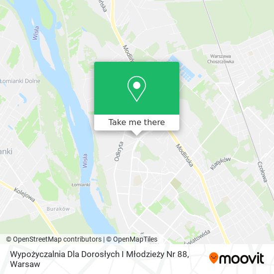 Wypożyczalnia Dla Dorosłych I Młodzieży Nr 88 map