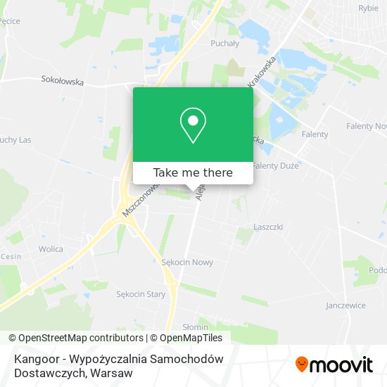 Kangoor - Wypożyczalnia Samochodów Dostawczych map