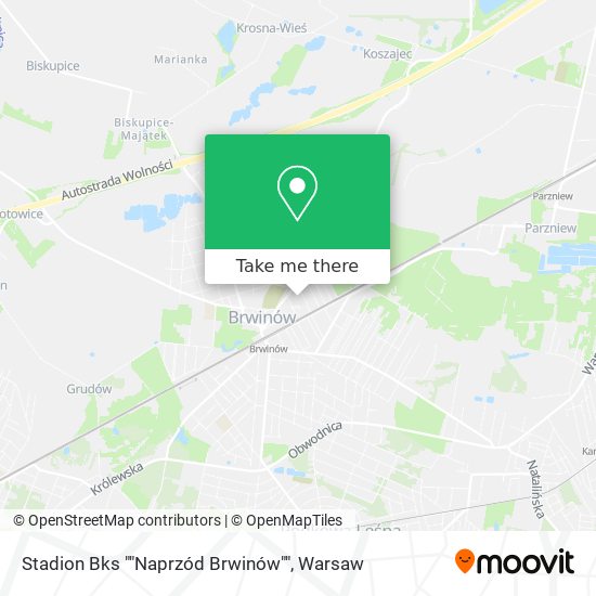 Stadion Bks ""Naprzód Brwinów"" map