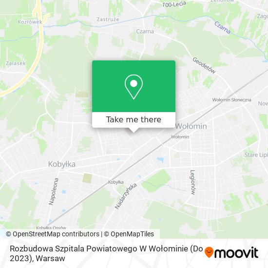 Rozbudowa Szpitala Powiatowego W Wołominie (Do 2023) map