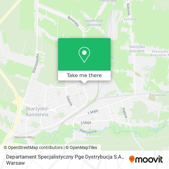 Departament Specjalistyczny Pge Dystrybucja S.A. map