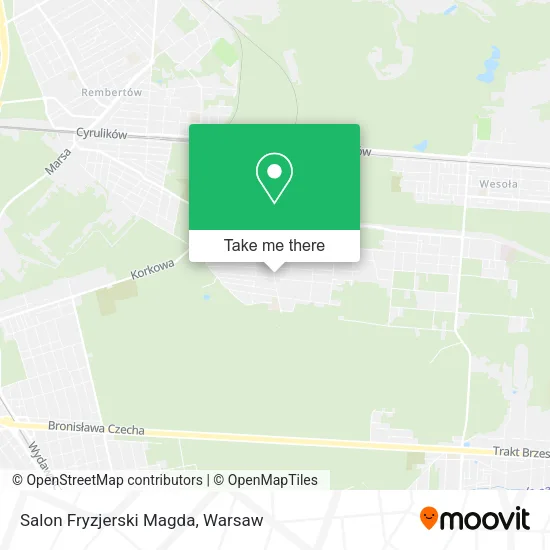 Карта Salon Fryzjerski Magda