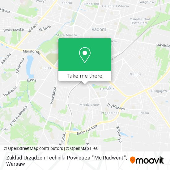 Zakład Urządzeń Techniki Powietrza ""Mc Radwent"" map