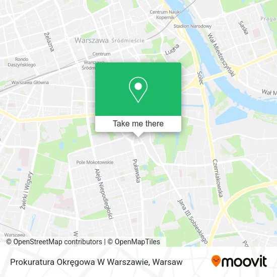 Prokuratura Okręgowa W Warszawie map