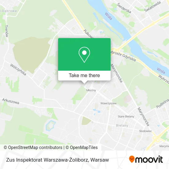 Zus Inspektorat Warszawa-Żoliborz map