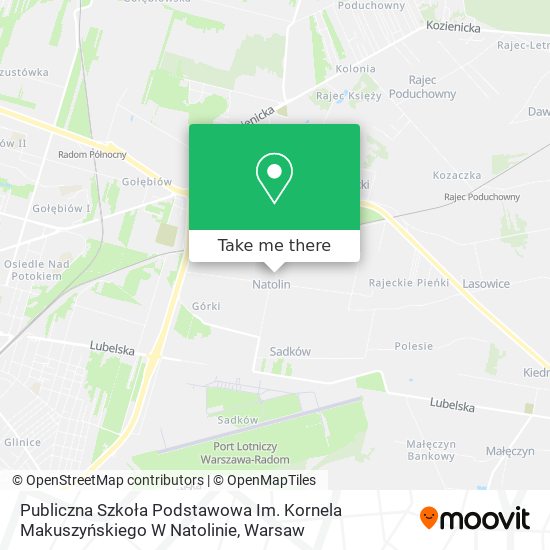 Publiczna Szkoła Podstawowa Im. Kornela Makuszyńskiego W Natolinie map