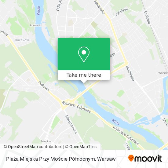 Plaża Miejska Przy Moście Północnym map