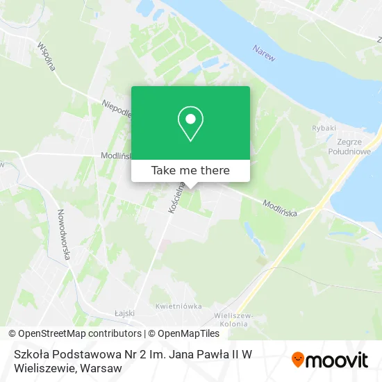 Szkoła Podstawowa Nr 2 Im. Jana Pawła II W Wieliszewie map