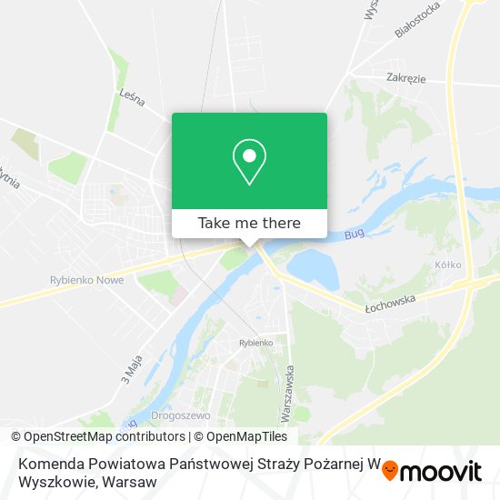 Карта Komenda Powiatowa Państwowej Straży Pożarnej W Wyszkowie